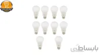 لامپ LED بروکس 10 وات مدل A60 پایه E27 بسته 10 عددی