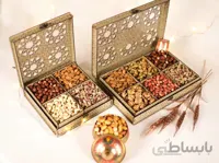 آجیل کادویی چهارمغز مشبک طرح اسلیمی