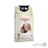 غذای خشک بچه گربه طعم مرغ و ماهی بوناسیبو (BonaCibo Kitten Chicken) وزن 1.5 کیلوگرم