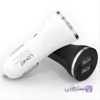 شارژر فندکی الدینیو مدل DL-C23 همراه با کابل لایتنینگ