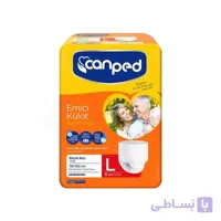 پوشک بزرگسال شورتی جان پد Can ped سایز LARG تعداد 8 عددی ا LARG Can ped کد 330120