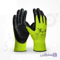 دستکش ایمنی کف مواد نیتریل شیاری تاپ ( کد: 362 )