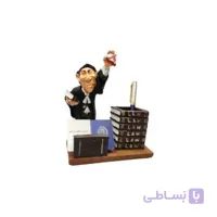 تندیس رومیزی جای کارت و جای قلم آقای وکیل