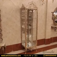 بوفه برنزی گل نقلی تخت