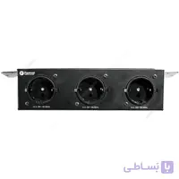 پریز برق سه سوکت زیر میز اداری و زیر کابینت هوایی مشکی فانتونی مدل N368 ا Fantoni-N368-Power-outlet