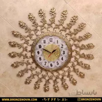ساعت دیواری برنزی طرح گل رز کد ۳۲۵