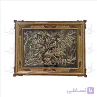 تابلو قلم زنی با قاب خاتم توپی سایز 93*73
