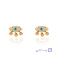 گوشواره طلا طرح چشم نظر با پولکی کد CE369
