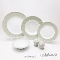 سرویس چینی زرین 29 پارچه پاستل طوسی