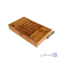 کشو مخفی چوبی جاقاشقی و چنگال و جاچاقو ریلی