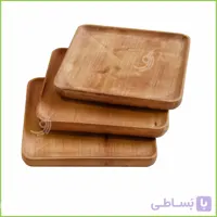 بشقاب چوبی مربع ۱۵ کد ۱۰۲۰۳۷