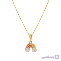 آویز طلای کودک طرح رنگین کمان کد KP639