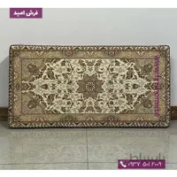 یک جفت پشتی ابری 50 در 100 طرح ارغوان کرم سفید 1500 شانه خاطره کویر