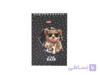 دفتر یادداشت سیمی 80 برگ کلیپس طرح Cool Bear