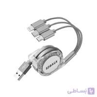 کابل تبدیل USB به MicroUSB USB-C لایتنینگ مدل 3in1