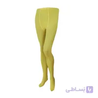 جوراب شلواری ساده زنانه زرد رنگ PH460