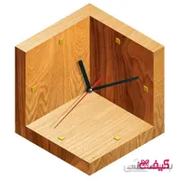 ساعت دیواری سه بعدی cube3