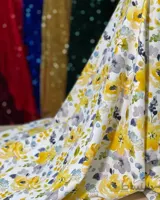 کرپ مازراتی گلدار جدید