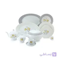 سرویس والنسیا زرد زرین 12نفره 102پارچه عالی ایتالیا اف ا Yellow valencia