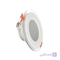 پنل دایره ای توکار 8 وات مهتابی دور شیشه ای سیماران