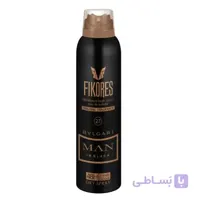 اسپری بدن مردانه مدل Bvlgari Man in Black فیکورس کد 27 ا Fresh boost dry spray Bvlgari Man in Black fikores