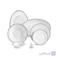 سرویس 28 پارچه چینی زرین سری ایتالیا اف مدل ریوا پلاتینی درجه عالی