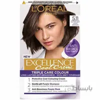 کیت رنگ مو اکسلانس لورآل شماره ۵٫۱۱ / Loreal Excellence Cream Hair Color