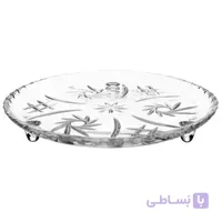 شیرینی خوری سه پایه کریستال ایرنا طرح خورشیدی