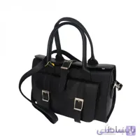 کیف زنانه دستی و دوشی صندوقی چرم طبیعی مشکی