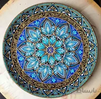بشقاب سفالی نیلوفر