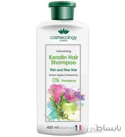 شامپو حاوی کراتین حجم دهنده موی سر 400میل کاسمکولوژی ا Cosmecology Thin And Fine Hair Shampoo 400ml