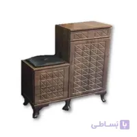 جاکفشی نیمکتی چوبی قهوه ای