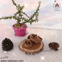 پاپوش بافتنی کودک طرح خرسی ( کد 30480 )