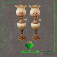 چراغ نفتدان لب چین مدل رومنس کریستال سازان شیری رنگ کد N1260