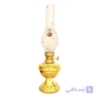 چراغ گردسوز برنجی طرح قلم زرد سایز کوچک کد ۹۲۱