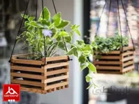 گلدان آویز ا گلدان آویز چوبی