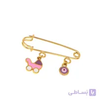 سنجاق سینه طلا کودک طرح کالسکه کد KO103