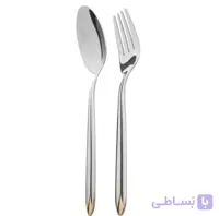 قاشق وچنگال ۱۲پارچه ناب استیل مدل پالرمو طلایی