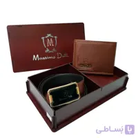 ست کیف پول جیبی و کمربند برند ماسیمو دوتی
