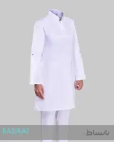 تونیک و شلوار اتاق عمل یقه دار سفید