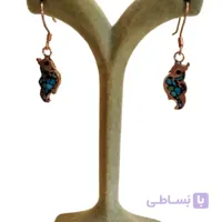 گوشواره مسی فیروزه کوب کد ZI-89