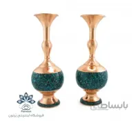 گلدان فیروزه کوبی 27 سانتی