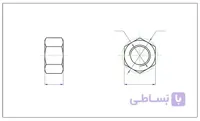 مهره شش گوش13 - "1/2