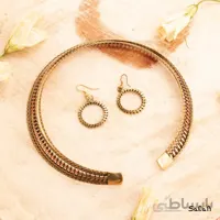 نیم ست طوق و گوشواره برنجی