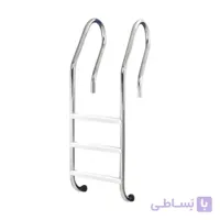 نردبان تمام استیل ۳ پله پلاستیک کلاب