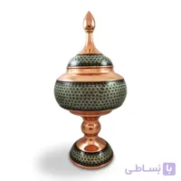 شکلات خوری مس و خاتم پایه دار 35 سانت