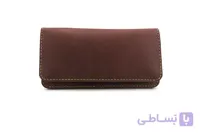 کیف پول و مدارک چرم طبیعی قهوه‌ای