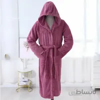 حوله تن پوش کلاهدار طرح هندسی( میکروفایبر)