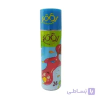 مداد رنگی 24 رنگ لوکی جعبه استوانه طرح 2