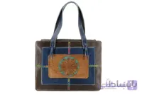 کیف دستی چرم طبیعی قلم‌زنی مدل چهل‌تکه